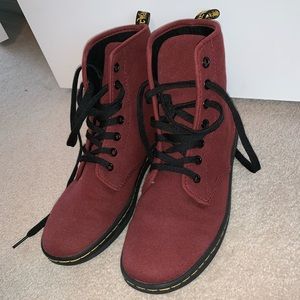 maroon dr martens
